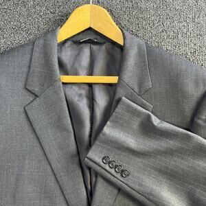 Jos A Bank Mens 44R Sport Coat Blazer Jacket 2 Button Wool Signature Collection